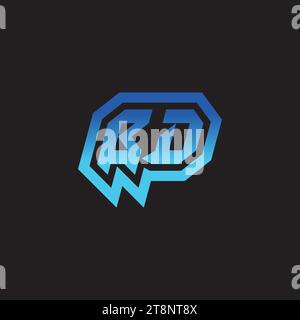 BD initial inspiration logo design esport and gaming clan ideas Stock Vector