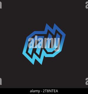 AV initial inspiration logo design esport and gaming clan ideas Stock Vector