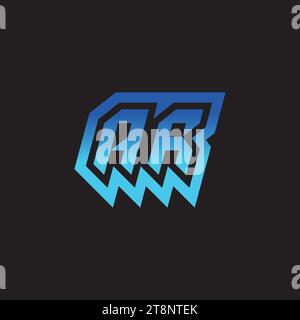 AR initial inspiration logo design esport and gaming clan ideas Stock Vector