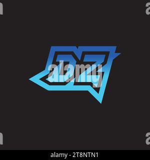 DZ initial inspiration logo design esport and gaming clan ideas Stock Vector
