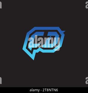 CD initial inspiration logo design esport and gaming clan ideas Stock Vector