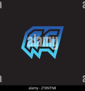 BG initial inspiration logo design esport and gaming clan ideas Stock Vector