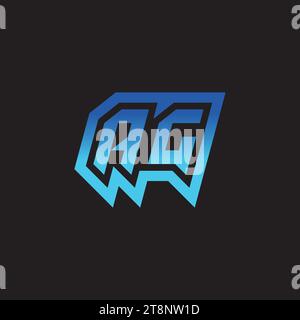 AG initial inspiration logo design esport and gaming clan ideas Stock Vector