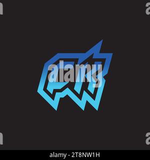 CK initial inspiration logo design esport and gaming clan ideas Stock Vector