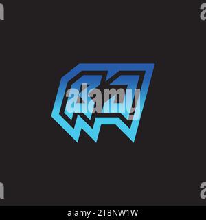 BJ initial inspiration logo design esport and gaming clan ideas Stock Vector