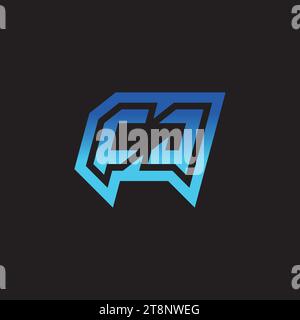 CJ initial inspiration logo design esport and gaming clan ideas Stock Vector