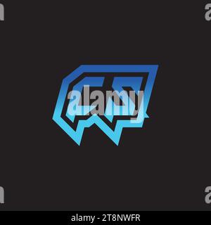 CS initial inspiration logo design esport and gaming clan ideas Stock Vector