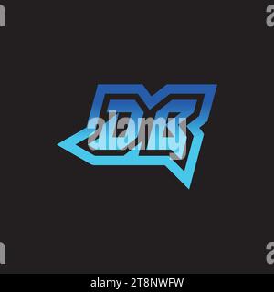DB initial inspiration logo design esport and gaming clan ideas Stock Vector