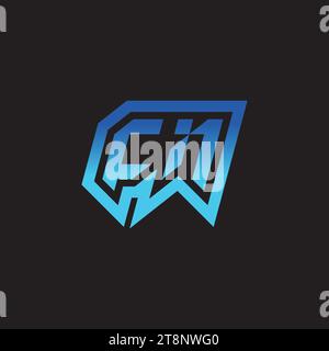 CN initial inspiration logo design esport and gaming clan ideas Stock Vector