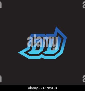 DU initial inspiration logo design esport and gaming clan ideas Stock Vector