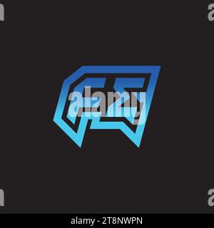 FE initial inspiration logo design esport and gaming clan ideas Stock Vector