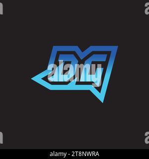 DG initial inspiration logo design esport and gaming clan ideas Stock Vector