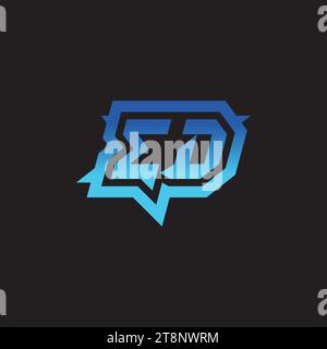 ED initial inspiration logo design esport and gaming clan ideas Stock Vector