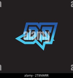 DS initial inspiration logo design esport and gaming clan ideas Stock Vector