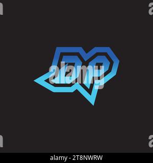 DP initial inspiration logo design esport and gaming clan ideas Stock Vector