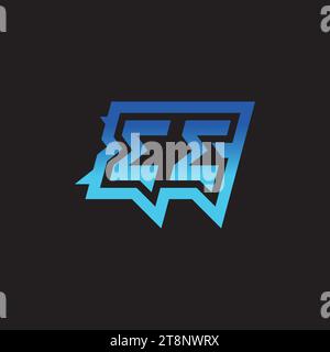 EE initial inspiration logo design esport and gaming clan ideas Stock Vector
