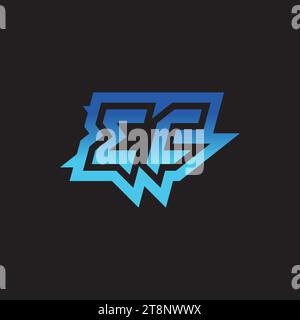 EC initial inspiration logo design esport and gaming clan ideas Stock Vector