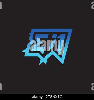 EN initial inspiration logo design esport and gaming clan ideas Stock Vector
