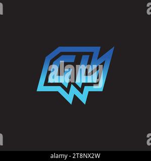 GL initial inspiration logo design esport and gaming clan ideas Stock Vector