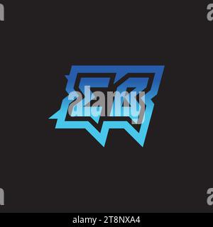 EB initial inspiration logo design esport and gaming clan ideas Stock Vector
