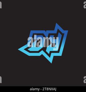 DY initial inspiration logo design esport and gaming clan ideas Stock Vector