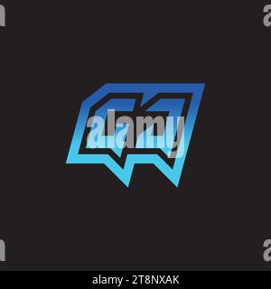 GJ initial inspiration logo design esport and gaming clan ideas Stock Vector