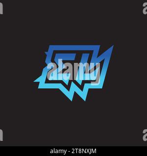 EL initial inspiration logo design esport and gaming clan ideas Stock Vector