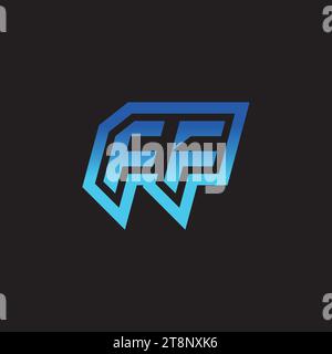 FF initial inspiration logo design esport and gaming clan ideas Stock Vector