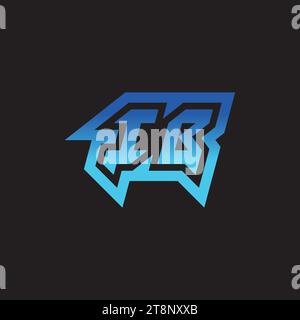 IB initial inspiration logo design esport and gaming clan ideas Stock Vector