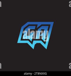 GA initial inspiration logo design esport and gaming clan ideas Stock Vector