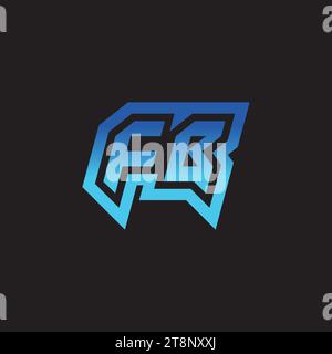 FB initial inspiration logo design esport and gaming clan ideas Stock Vector