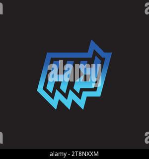 HY initial inspiration logo design esport and gaming clan ideas Stock Vector