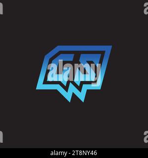 GS initial inspiration logo design esport and gaming clan ideas Stock Vector