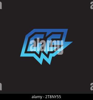 GC initial inspiration logo design esport and gaming clan ideas Stock Vector