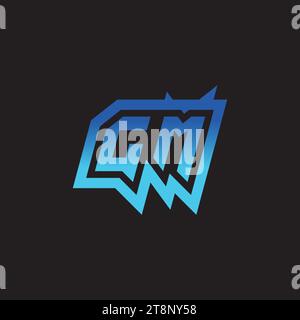 GM initial inspiration logo design esport and gaming clan ideas Stock Vector