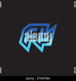 FL initial inspiration logo design esport and gaming clan ideas Stock Vector