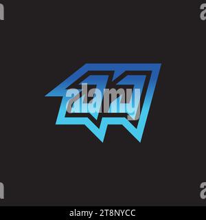 JJ initial inspiration logo design esport and gaming clan ideas Stock Vector