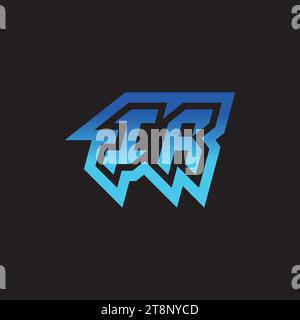 IR initial inspiration logo design esport and gaming clan ideas Stock Vector