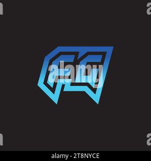 FG initial inspiration logo design esport and gaming clan ideas Stock Vector