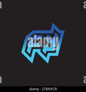 FY initial inspiration logo design esport and gaming clan ideas Stock Vector