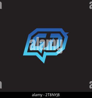 GD initial inspiration logo design esport and gaming clan ideas Stock Vector