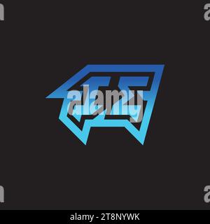 IE initial inspiration logo design esport and gaming clan ideas Stock Vector