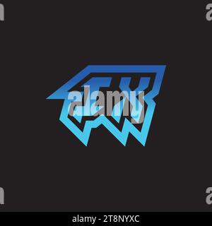 IX initial inspiration logo design esport and gaming clan ideas Stock Vector