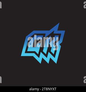 GK initial inspiration logo design esport and gaming clan ideas Stock Vector