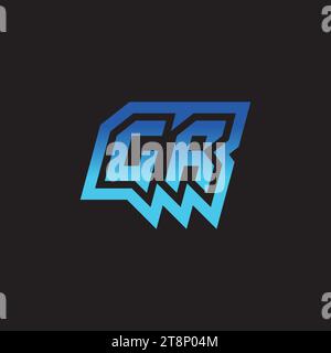 GR initial inspiration logo design esport and gaming clan ideas Stock Vector