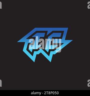 IC initial inspiration logo design esport and gaming clan ideas Stock Vector