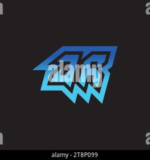 JR initial inspiration logo design esport and gaming clan ideas Stock Vector