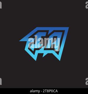IA initial inspiration logo design esport and gaming clan ideas Stock Vector