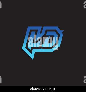 LD initial inspiration logo design esport and gaming clan ideas Stock Vector