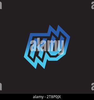 KV initial inspiration logo design esport and gaming clan ideas Stock Vector